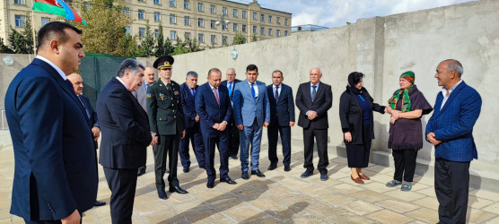 Hacıqabul rayonunda “8 noyabr - Zəfər Günü” ərəfəsində şəhid ailələrinin ziyarəti davam edir.