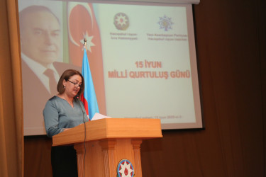 Hacıqabul rayonunda 15 iyun Milli Qurtuluş Günü münasibəti ilə "Milli Qurtuluş Günü - müasir dövrümüzün qürur salnaməsi” adlı tədbir keçirildi.