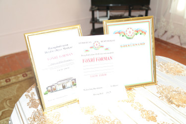 Hacıqabul rayonunda sağlamlıq imkanları məhdud- xüsusi istedada malik olan şagird  Əskərova Zəhra Elşad qızı ziyarət olundu.