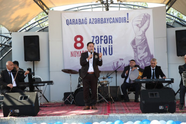 Hacıqabul rayonunda “8 Noyabr - Zəfər Günü” münasibətilə konsert proqramı keçirildi.