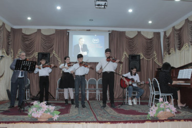 “ Heydər Əliyev və Azərbaycan mədəniyyəti” mövzusunda Hacıqabul və Şirvan şəhər Uşaq musiqi məktəbinin “Dostluq görüşləri” adlı konsert  proqramı  keçirilmişdir.