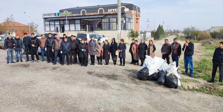 Hacıqabul rayonunda 2024-cü ilin "Yaşıl dünya naminə həmrəylik ili" elan edilməsi ilə bağlı təmizlik aksiyası keçirilmişdir.